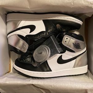 NEW jordan 1 high silver toe
